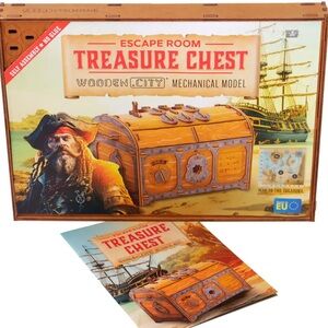 Wooden.City Mechanical Model 3D Wooden Puzzle Escape Room Treasure Chest